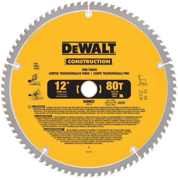 12" 80T ATB CIRCULAR SAW