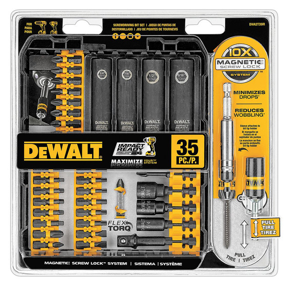 Dewalt DWA2T35IR 35 Pc Impct Rdy Screwlkscrwdrv Set