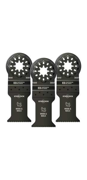 Milwaukee IBSL300-3 Imperial Blades IBSL300-3 Starlock 1-3/8" Standard Wood & Nails Blade, 3PC