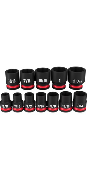 Milwaukee 49-66-7010 12PC SHOCKWAVE Impact Duty 1/2" Drive SAE Standard 6 Point Socket Set