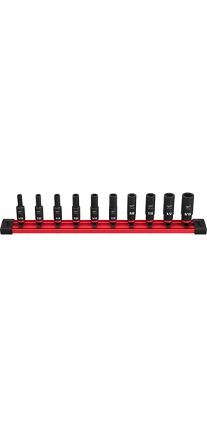 Milwaukee 49-66-7001 10PC SHOCKWAVE Impact Duty SAE Deep 6 Point Socket Set