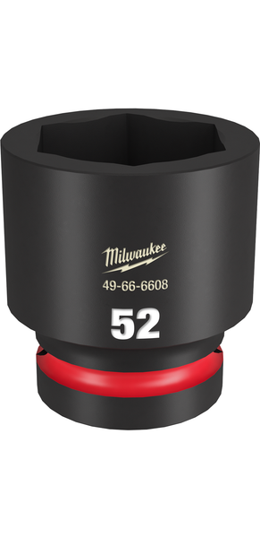 Milwaukee 49-66-6608 SHOCKWAVE Impact Duty 1" Drive 52MM Standard 6 Point Socket