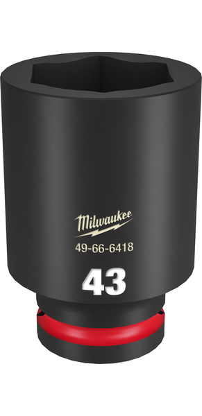 Milwaukee 49-66-6418 SHOCKWAVE Impact Duty 3/4" Drive 43MM Deep 6 Point Socket