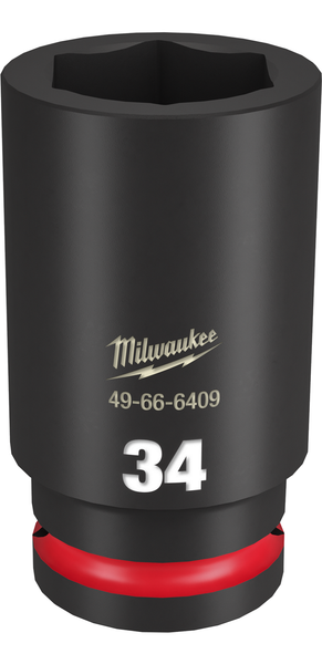Milwaukee 49-66-6409 SHOCKWAVE Impact Duty 3/4" Drive 34MM Deep 6 Point Socket