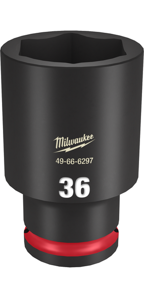 Milwaukee 49-66-6297 SHOCKWAVE Impact Duty 1/2" Drive 36MM Deep 6 Point Socket