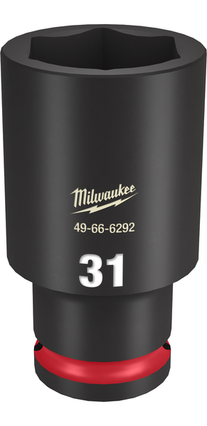 Milwaukee 49-66-6292 SHOCKWAVE Impact Duty 1/2" Drive 31MM Deep 6 Point Socket