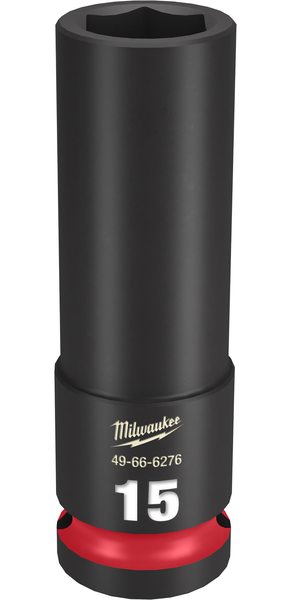 Milwaukee 49-66-6276 SHOCKWAVE Impact Duty 1/2" Drive 15MM Deep 6 Point Socket