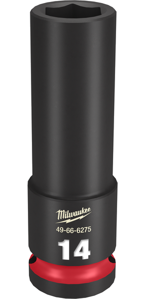 Milwaukee 49-66-6275 SHOCKWAVE Impact Duty 1/2" Drive 14MM Deep 6 Point Socket