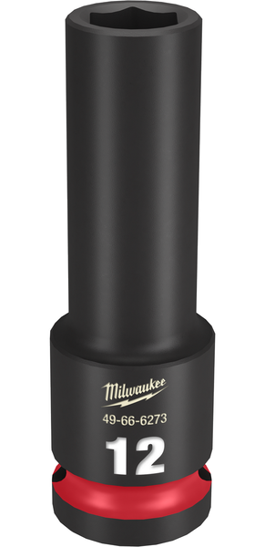 Milwaukee 49-66-6273 SHOCKWAVE Impact Duty 1/2" Drive 12MM Deep 6 Point Socket