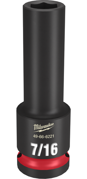Milwaukee 49-66-6221 SHOCKWAVE Impact Duty 1/2" Drive 7/16" Deep 6 Point Socket