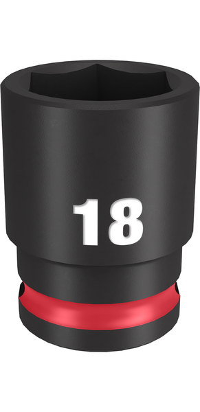 Milwaukee 49-66-6142 SHOCKWAVE Impact Duty 3/8" Drive 18MM Standard 6 Point Socket