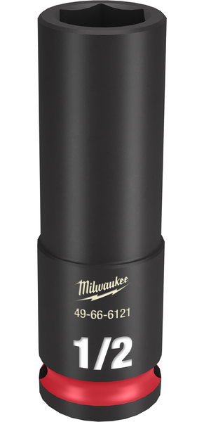 Milwaukee 49-66-6121 SHOCKWAVE Impact Duty 3/8" Drive 1/2" Deep 6 Point Socket