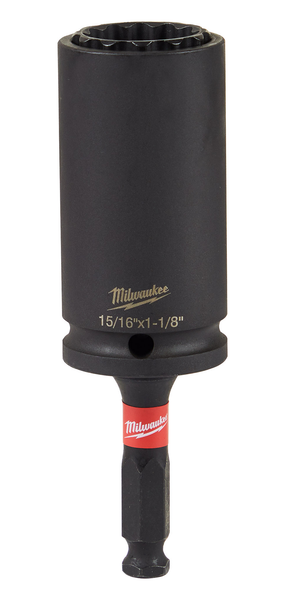 Milwaukee 49-66-5124 SHOCKWAVE Lineman's 12PT 15/16 in. & 1-1/8 in. 2-in-1 Socket