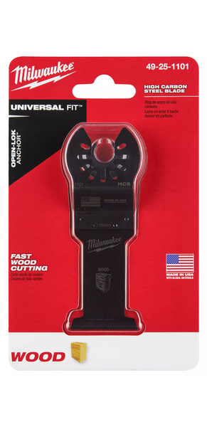 Milwaukee 49-25-1101 OPEN-LOK 1-3/8" HCS Wood Multi-Tool Blade