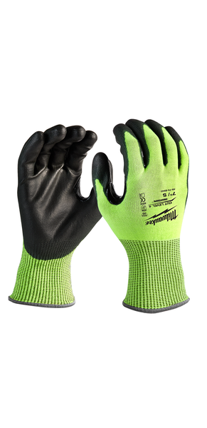Milwaukee 48-73-8940 High Visibility Cut Level 4 Polyurethane Dipped Gloves - S