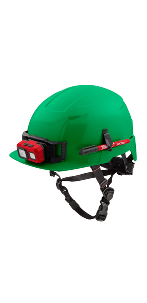 Milwaukee 48-73-1327 Green Front Brim Safety Helmet (USA) - Type 2, Class E