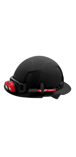 Milwaukee 48-73-1211 Black Full Brim Vented Hard Hat w/4pt Ratcheting Suspension - Type 1, Class C