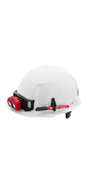 Milwaukee 48-73-1120 White Front Brim Hard Hat w/6pt Ratcheting Suspension - Type 1, Class E