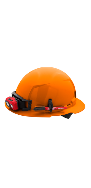 Milwaukee 48-73-1113 Orange Full Brim Hard Hat w/4pt Ratcheting Suspension - Type 1, Class E