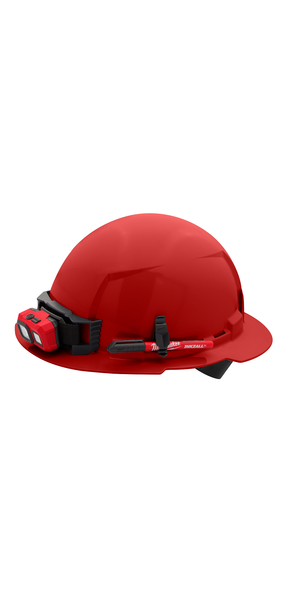 Milwaukee 48-73-1109 Red Full Brim Hard Hat w/4pt Ratcheting Suspension - Type 1, Class E