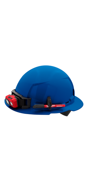 Milwaukee 48-73-1105 Blue Full Brim Hard Hat w/4pt Ratcheting Suspension - Type 1, Class E