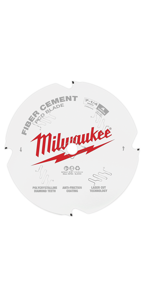 Milwaukee 48-40-7000 7-1/4 in. PCD/Fiber Cement Circular Saw Blade