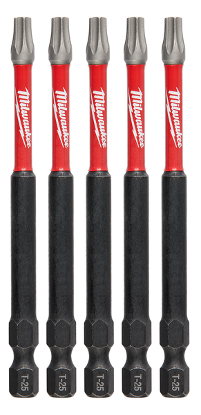 Milwaukee 48-32-4579 SHOCKWAVE 3.5 in. T25 Impact Driver Bits 5PK