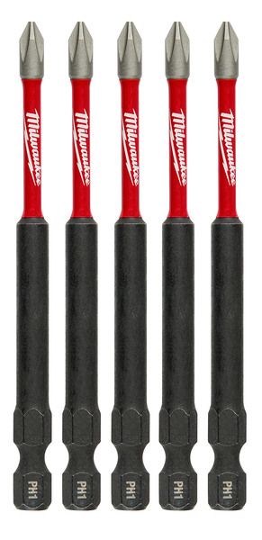 Milwaukee 48-32-4565 SHOCKWAVE 3.5 in. PH1 Impact Driver Bits 5PK