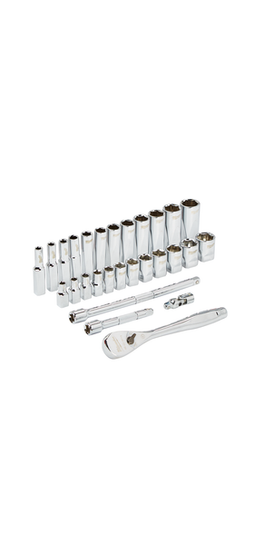 Milwaukee 48-22-9504 1/4 in. Drive 28 pc. Ratchet & Socket Set - Metric
