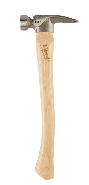 Milwaukee 48-22-9419 19oz Milled Face Hickory Wood Framing Hammer