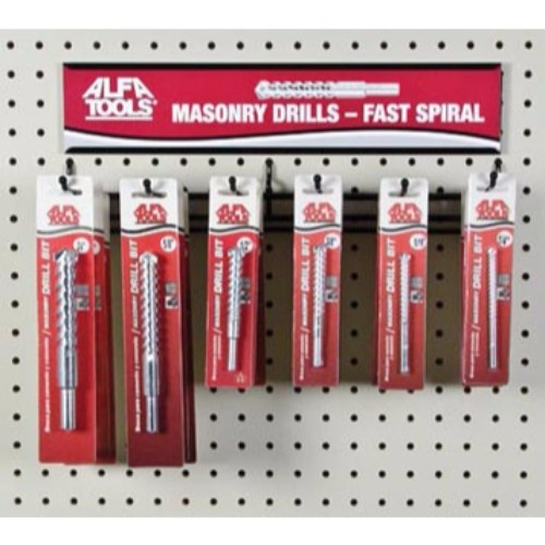 Alfa Tools MDF60507C 1/4 x 6 Carbide Fast Spiral Masonry Drill Carded