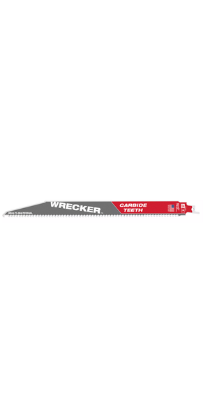 Milwaukee 48-00-5243 12" 6 TPI THE WRECKER with Carbide Teeth SAWZALL Blade 1PK