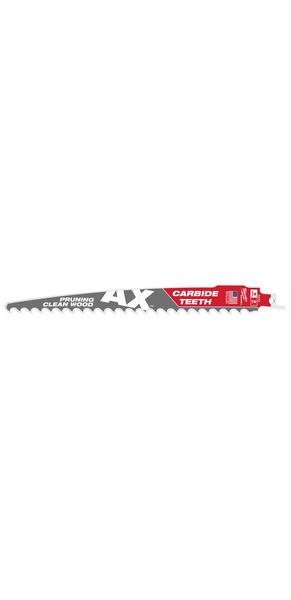 Milwaukee 48-00-5232 9" 3 TPI The AX with Carbide Teeth for Pruning & Clean Wood SAWZALL Blade 1PK