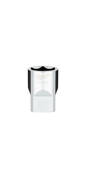 Milwaukee 45-34-9122 1/2 in. Drive 21MM Metric 6-Point Socket with FOUR FLAT Sides