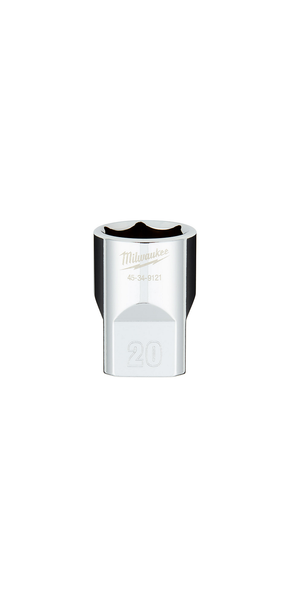 Milwaukee 45-34-9121 1/2 in. Drive 20MM Metric 6-Point Socket with FOUR FLAT Sides