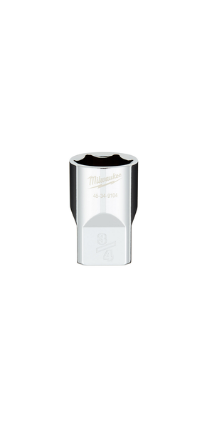 Milwaukee 45-34-9104 1/2 in. Drive 3/4 in. SAE 6-Point Socket with FOUR FLAT Sides