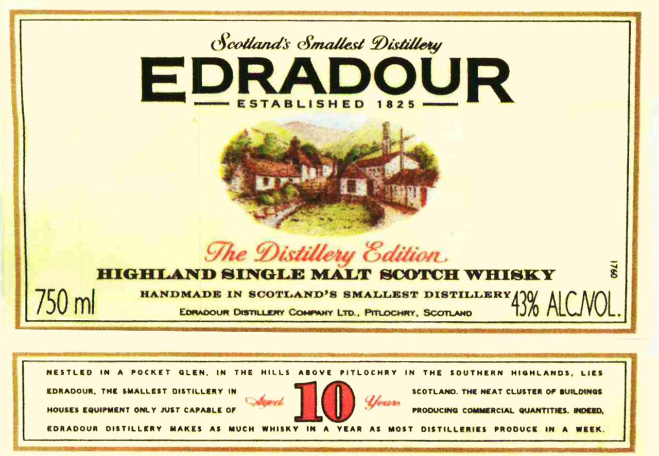 ＥＤＲＡＤＯＵＲ　700ml Edradour 10 Yr Single Malt Whiskey 700ML - Calvert Woodley