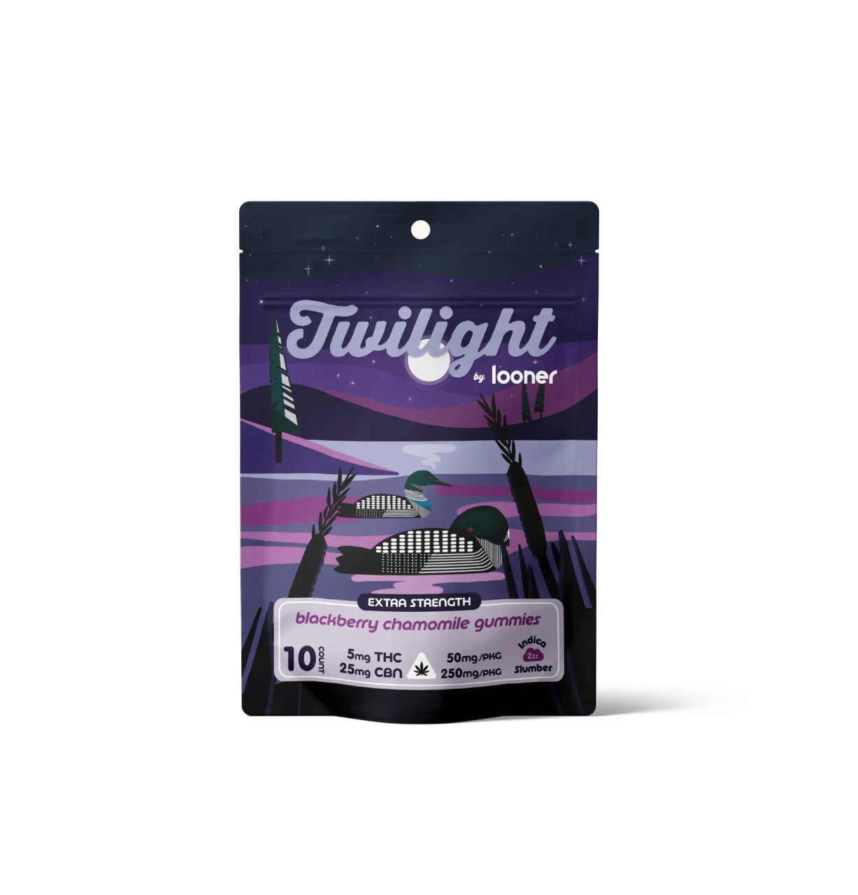 Looner Twilight Blackberry Chamomile THC Gummies 10pk - Haskell's