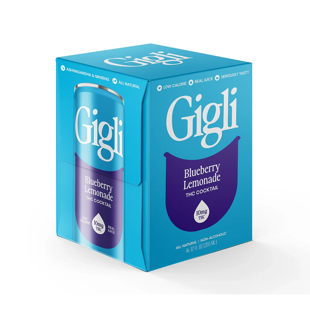 Gigli Blueberry Lemonade 10mg THC 4pk cans - Haskell's Wine & Spirits