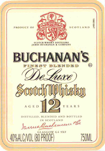 Buchanans Deluxe 12yr Scotch  750ml