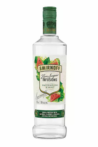 Smirnoff Zero Infused Watermelon Mint Vodka  750ml