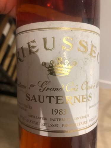 Chateau Rieussec 1983 375ml