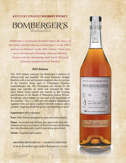 Bomberger's Declaration Bourbon 750ml
