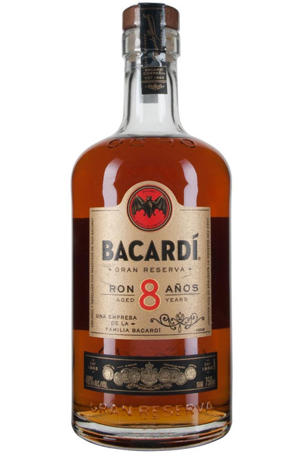 Bacardi Ocho 8yr Gold Reserve Rum 750ml