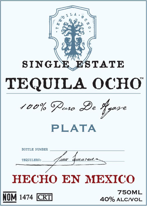 Ocho Plata Tequila  750ml