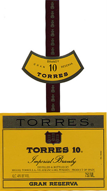 Torres 10yr Reserve Brandy 750ml