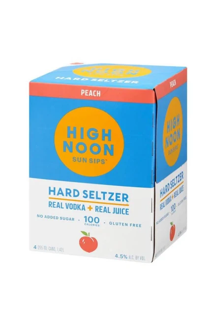 High Noon Peach 4pk cans