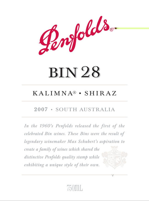 Penfolds Bin 28 Kalima Shiraz