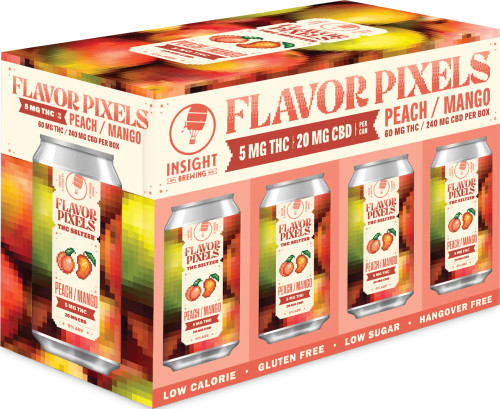 Insight Flavor Pixels THC Peach Mango 12pk cans