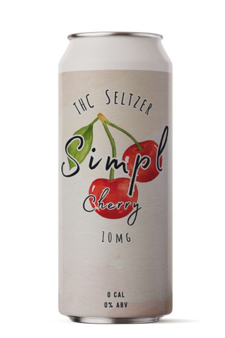 Simpl Cherry 10mg THC Seltzer 4pk cans